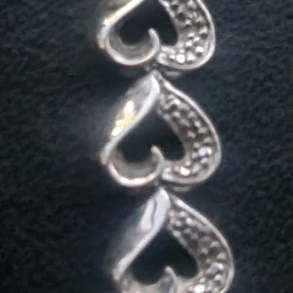 925Elegant Silver Heart Pendant Necklace